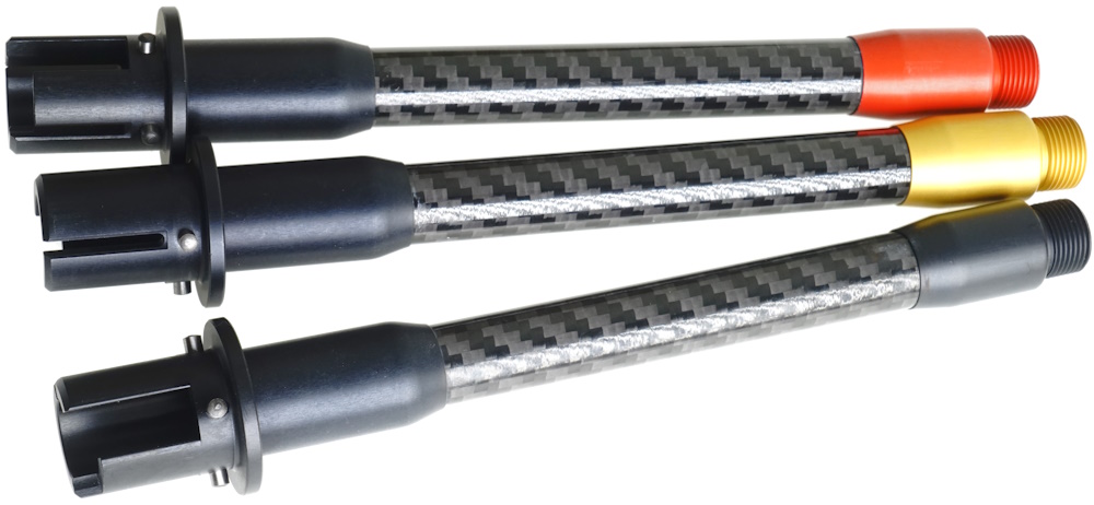 Mancraft Carbon Barrels with Red, Golden and Black tips